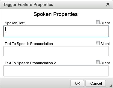 Tagger Feature Properties window: Spoken Properties section